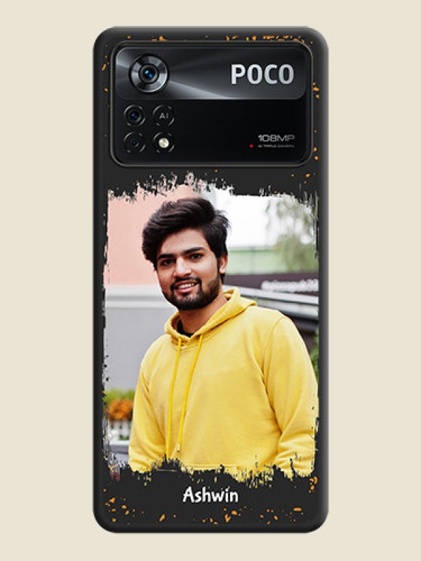 Custom Spray Free Design on Photo on Space Black Soft Matte Phone Cover - Poco X4 Pro 5G