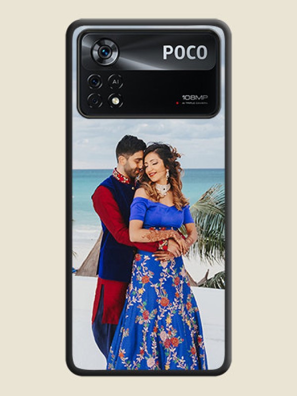 Custom Full Single Pic Upload On Space Black Personalized Soft Matte Phone Covers -Poco X4 Pro 5G