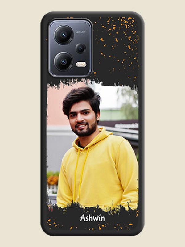Custom Spray Free Design on Photo on Space Black Soft Matte Phone Cover - Poco X5 5G