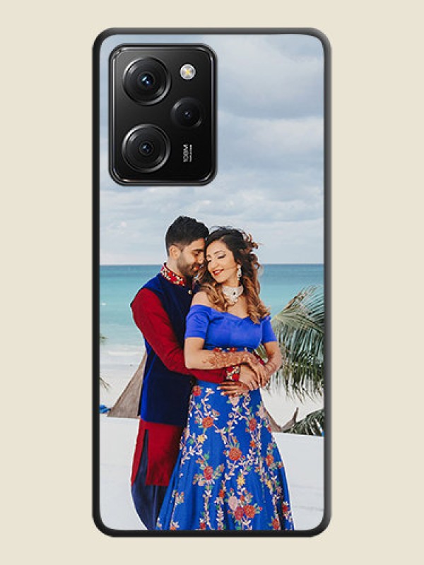 Custom Full Single Pic Upload On Space Black Personalized Soft Matte Phone Covers -ApplePoco X5 Pro 5G