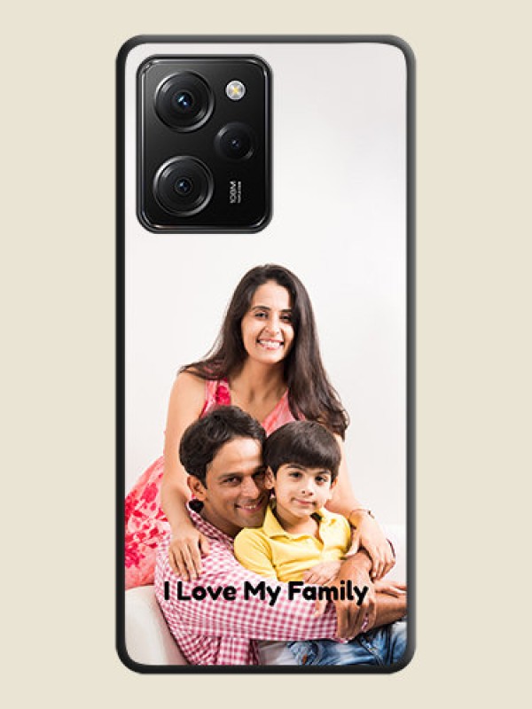 Custom Full Single Pic Upload With Text On Space Black Personalized Soft Matte Phone Covers -ApplePoco X5 Pro 5G