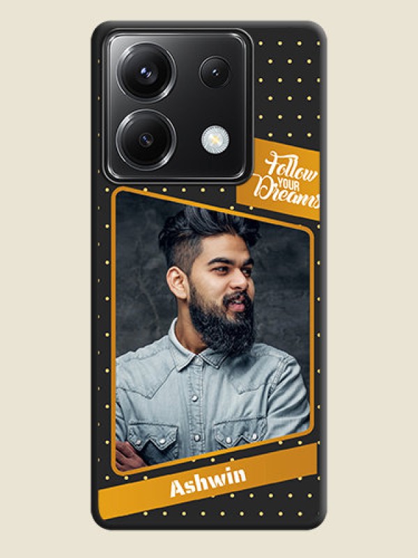 Custom Follow Your Dreams with White Dots on Space Black Custom Soft Matte Phone Cases - Poco X6 5G
