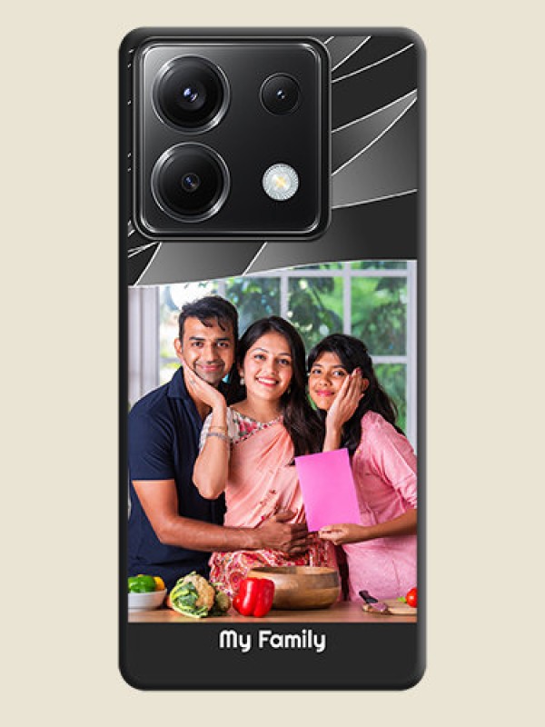 Custom Mixed Wave Lines - Photo on Space Black Soft Matte Mobile Cover - Poco X6 5G