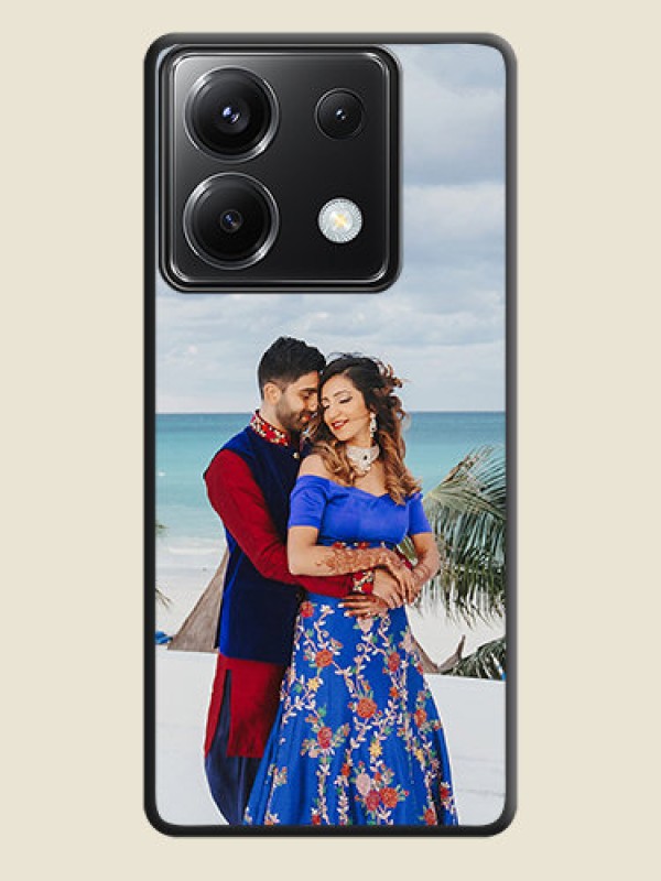 Custom Full Single Pic Upload On Space Black Personalized Soft Matte Phone Covers - Poco X6 5G