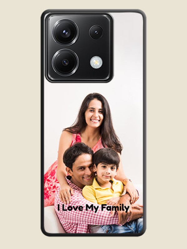Custom Full Single Pic Upload With Text On Space Black Personalized Soft Matte Phone Covers - Poco X6 5G