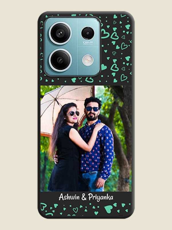 Custom Sea Green Indefinite Love Pattern - Photo on Space Black Soft Matte Mobile Cover - Poco X6 Neo 5G