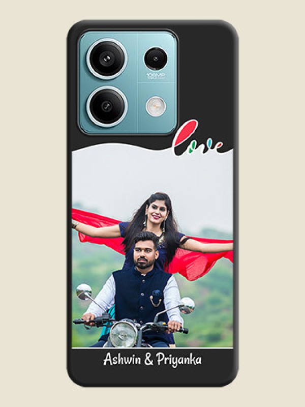 Custom Fall in Love Pattern with Picture - Photo on Space Black Soft Matte Mobile Case - Poco X6 Neo 5G