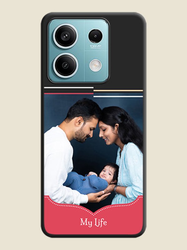 Custom Classic Plain Design with Name - Photo on Space Black Soft Matte Phone Cover - Poco X6 Neo 5G