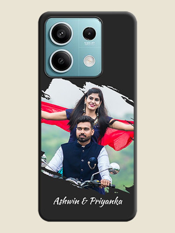 Custom Grunge Brush Strokes - Photo on Space Black Soft Matte Back Cover - Poco X6 Neo 5G