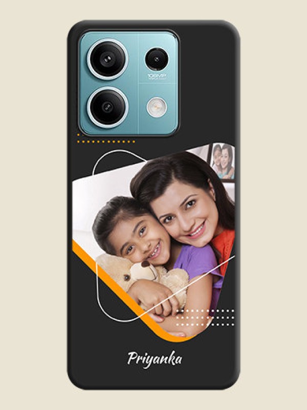 Custom Yellow Triangle - Photo on Space Black Soft Matte Phone Cover - Poco X6 Neo 5G