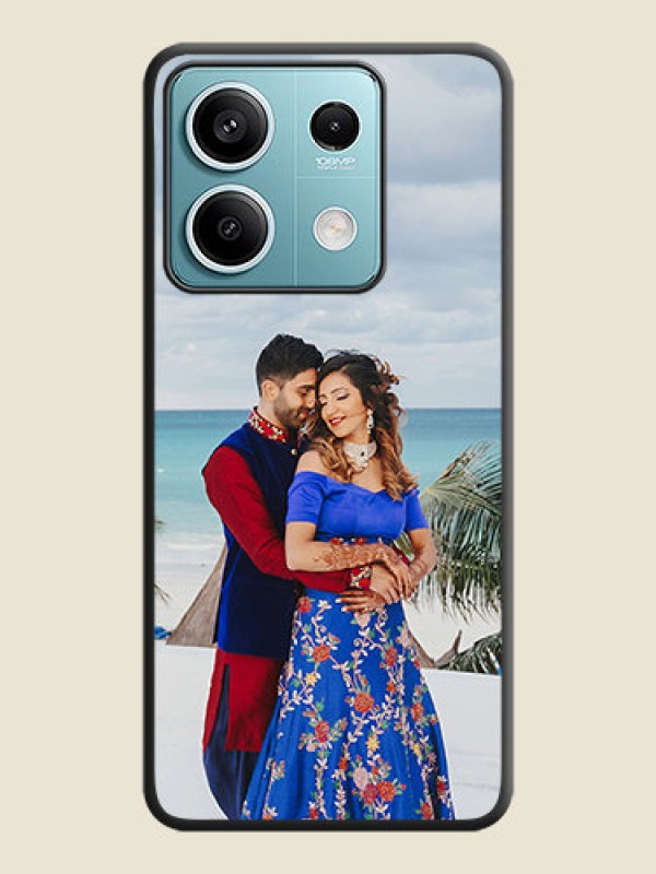 Custom Full Single Pic Upload On Space Black Personalized Soft Matte Phone Covers - Poco X6 Neo 5G