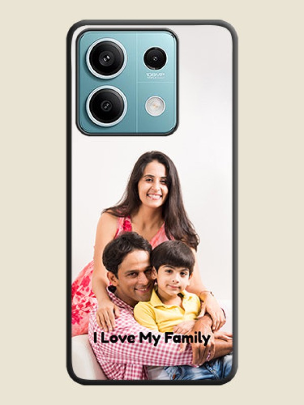 Custom Full Single Pic Upload With Text On Space Black Personalized Soft Matte Phone Covers - Poco X6 Neo 5G