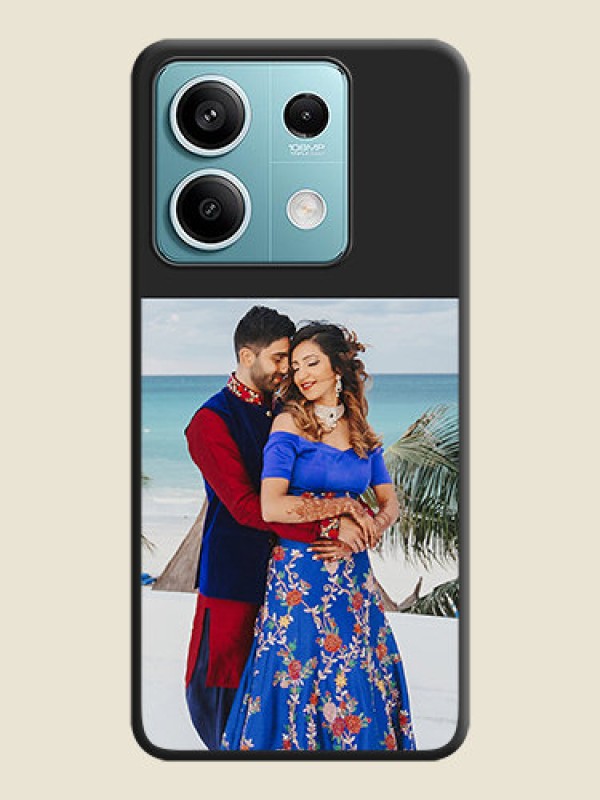 Custom Image Upload With Space Black Color On Custom Soft Matte Mobile Back Cover - Poco X6 Neo 5G