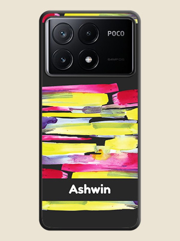 Custom Brush Coloured on Space Black Personalized Soft Matte Phone Covers - Poco X6 Pro 5G