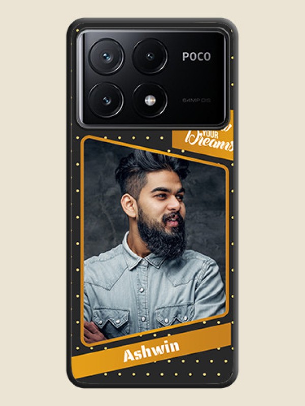 Custom Follow Your Dreams with White Dots on Space Black Custom Soft Matte Phone Cases - Poco X6 Pro 5G
