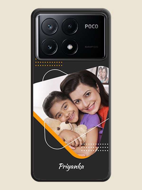 Custom Yellow Triangle - Photo on Space Black Soft Matte Phone Cover - Poco X6 Pro 5G