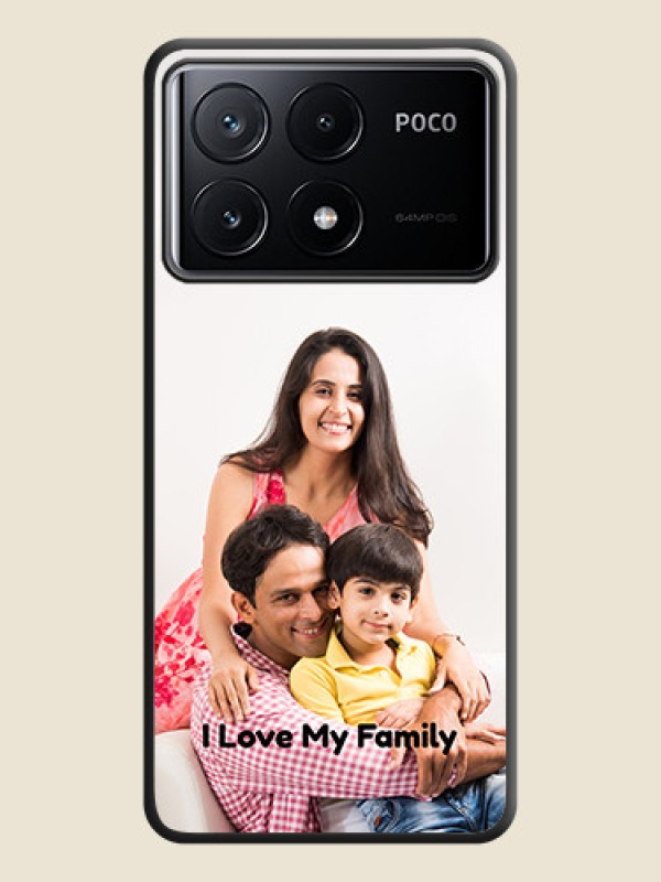 Custom Full Single Pic Upload With Text On Space Black Personalized Soft Matte Phone Covers - Poco X6 Pro 5G