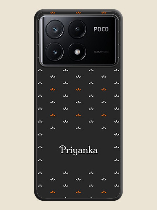 Custom Simple Pattern With Custom Text On Space Black Personalized Soft Matte Phone Covers - Poco X6 Pro 5G