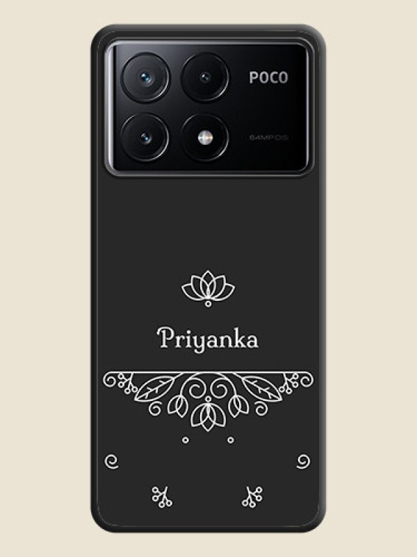 Custom Lotus Garden Custom Text On Space Black Personalized Soft Matte Phone Covers - Poco X6 Pro 5G