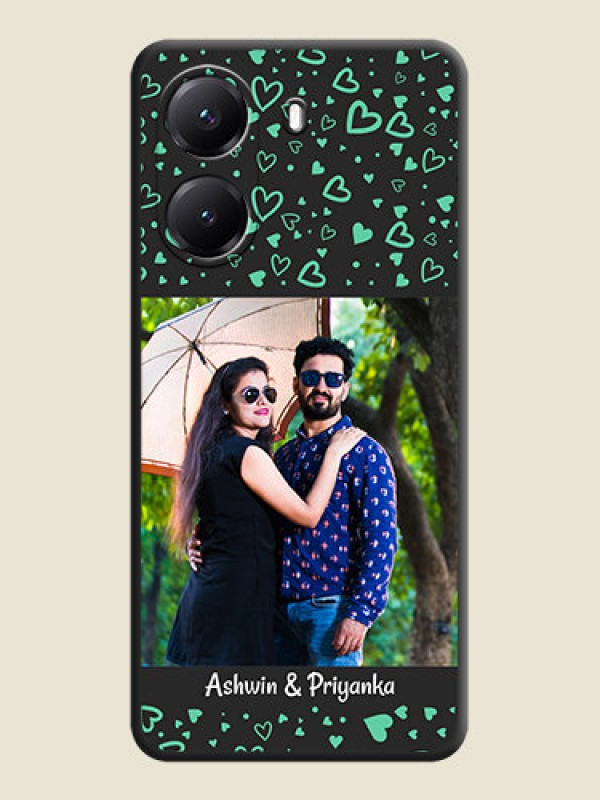 Custom Sea Green Indefinite Love Pattern on Photo On Space Black Custom Soft Matte Mobile Back Cover - Poco X7 Pro 5G