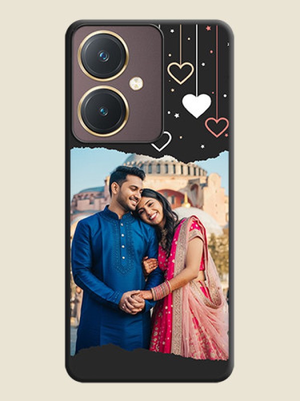 Custom Love Hangings with Splash Wave Picture on Space Black Custom Soft Matte Phone Back Cover - Vivo Y27