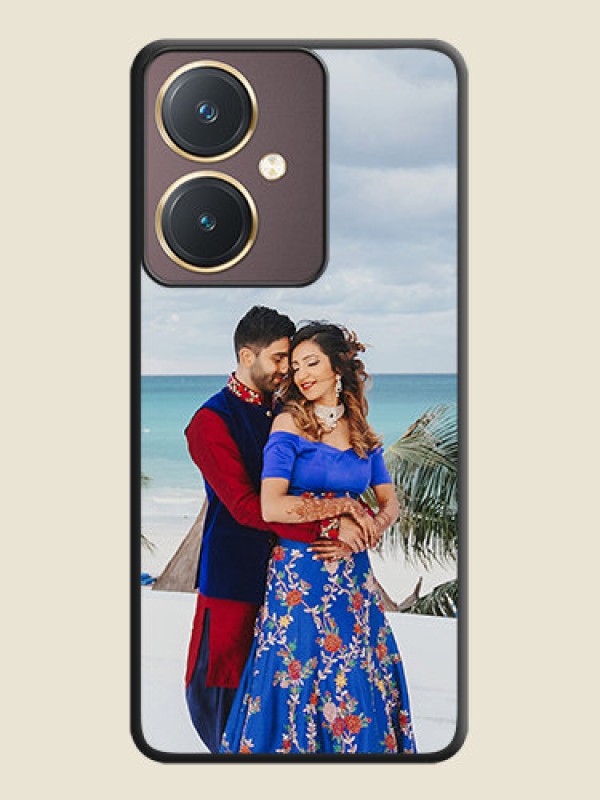Custom Full Single Pic Upload On Space Black Personalized Soft Matte Phone Covers - Vivo Y27