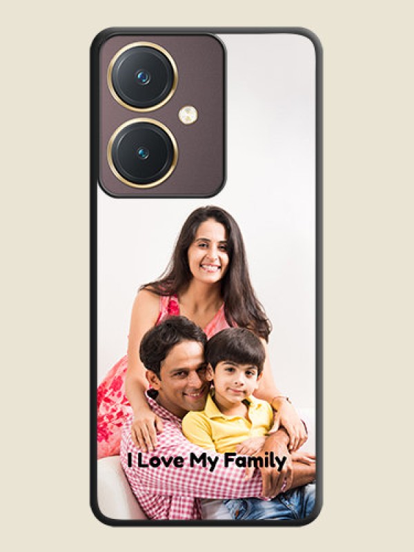 Custom Full Single Pic Upload With Text On Space Black Personalized Soft Matte Phone Covers - Vivo Y27