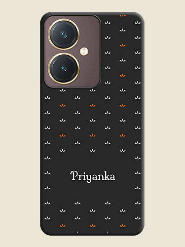 Custom Simple Pattern With Custom Text On Space Black Personalized Soft Matte Phone Covers - Vivo Y27
