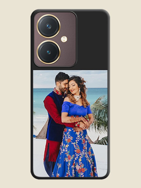 Custom Image Upload With Space Black Color On Custom Soft Matte Mobile Back Cover - Vivo Y27