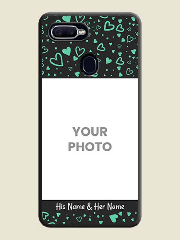 Custom Sea Green Indefinite Love Pattern on Photo on Space Black Soft Matte Mobile Cover - Oppo A12 - alternate view