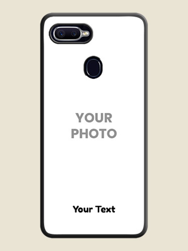Custom Full Single Pic Upload With Text On Space Black Personalized Soft Matte Phone Covers -Oppo A12 - alternate view