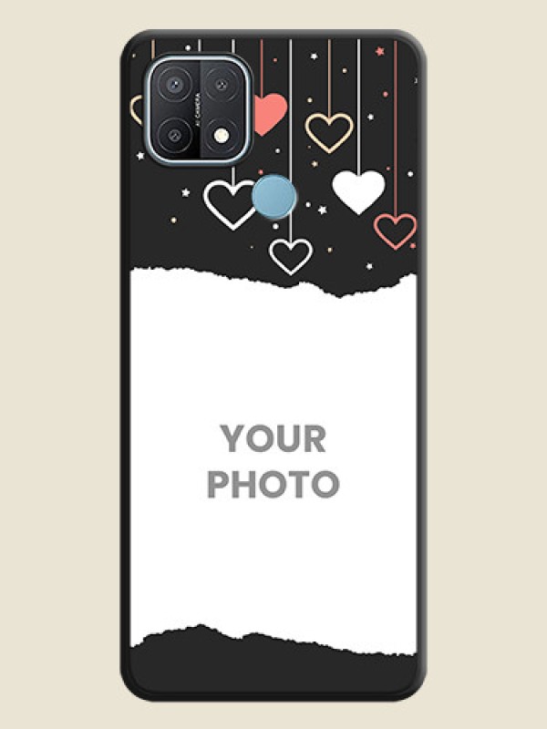Custom Love Hangings with Splash Wave Picture on Space Black Custom Soft Matte Phone Back Cover - Oppo A15 - alternate view