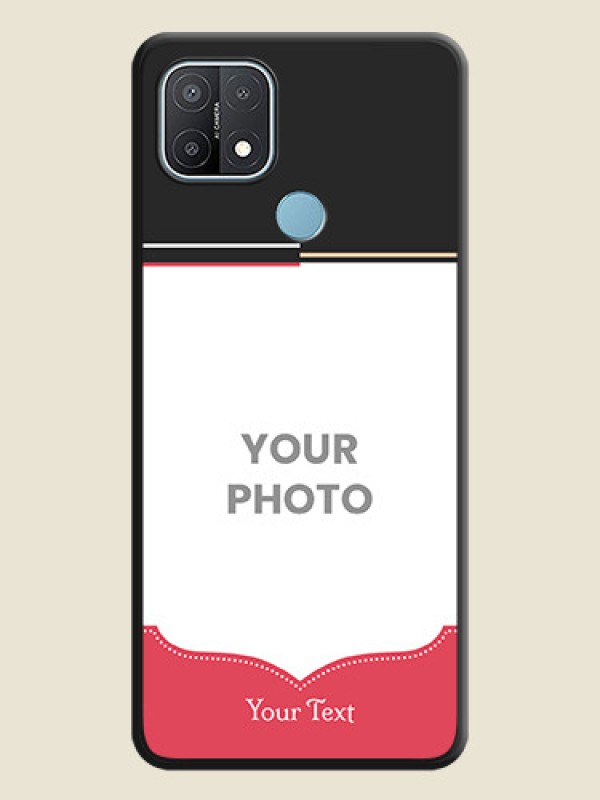 Custom Classic Plain Design with Name on Photo on Space Black Soft Matte Phone Cover - Oppo A15 - alternate view