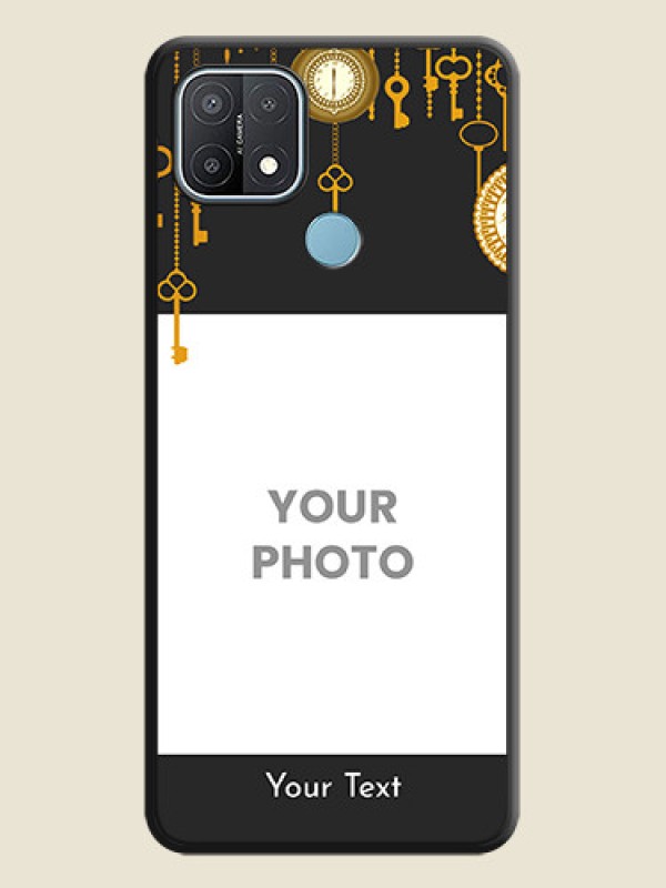 Custom Decorative Design with Text on Space Black Custom Soft Matte Back Cover - Oppo A15s - alternate view