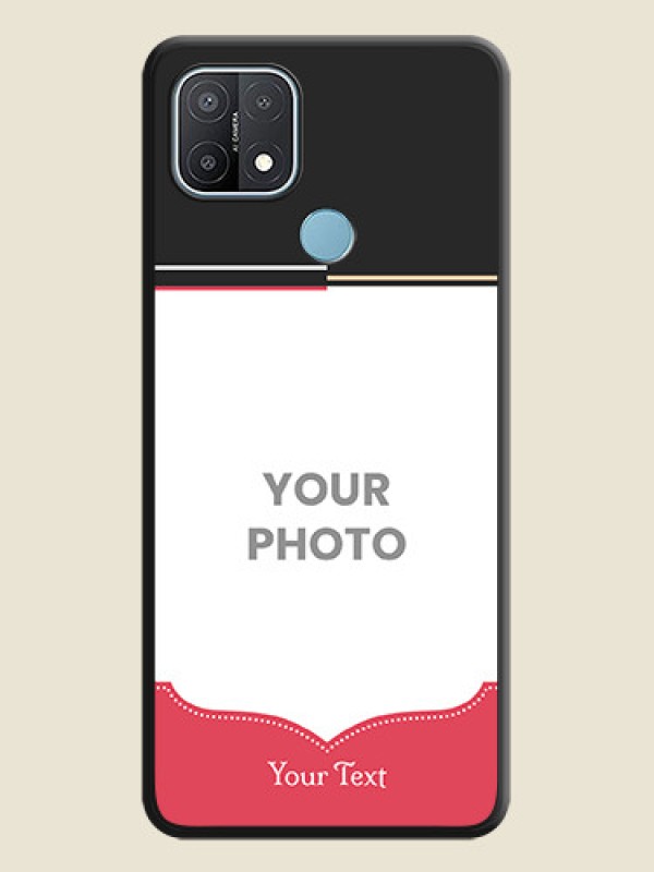 Custom Classic Plain Design with Name on Photo on Space Black Soft Matte Phone Cover - Oppo A15s - alternate view