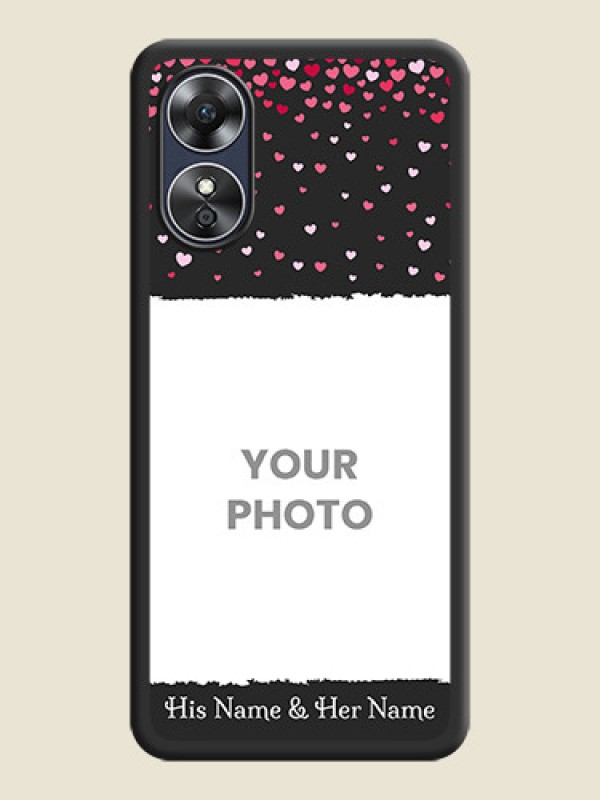 Custom Fall in Love with Your Partner  on Photo on Space Black Soft Matte Phone Cover - Oppo A17 - alternate view