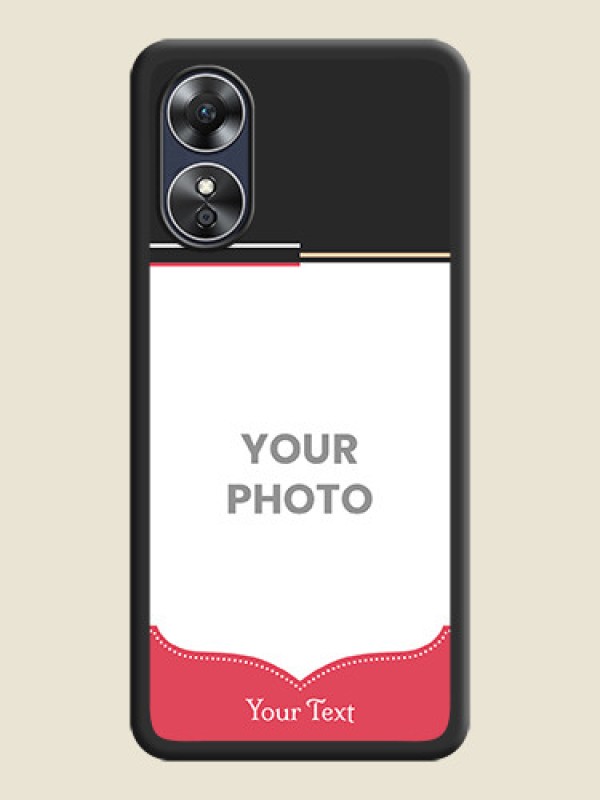Custom Classic Plain Design with Name on Photo on Space Black Soft Matte Phone Cover - Oppo A17 - alternate view