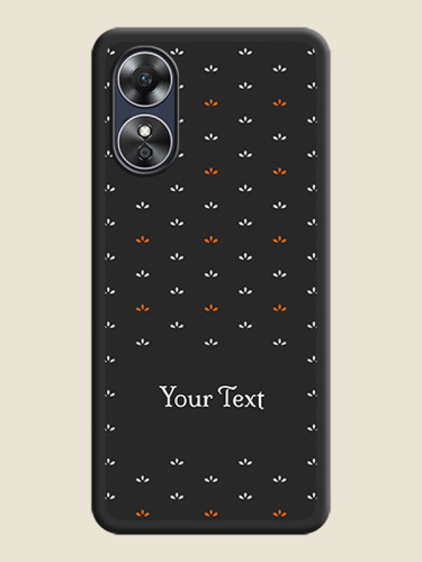 Custom Simple Pattern With Custom Text On Space Black Personalized Soft Matte Phone Covers -Oppo A17 - alternate view