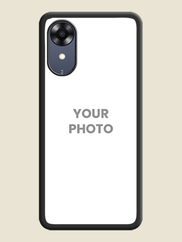 Custom Full Single Pic Upload On Space Black Personalized Soft Matte Phone Covers -Oppo A17K - alternate view