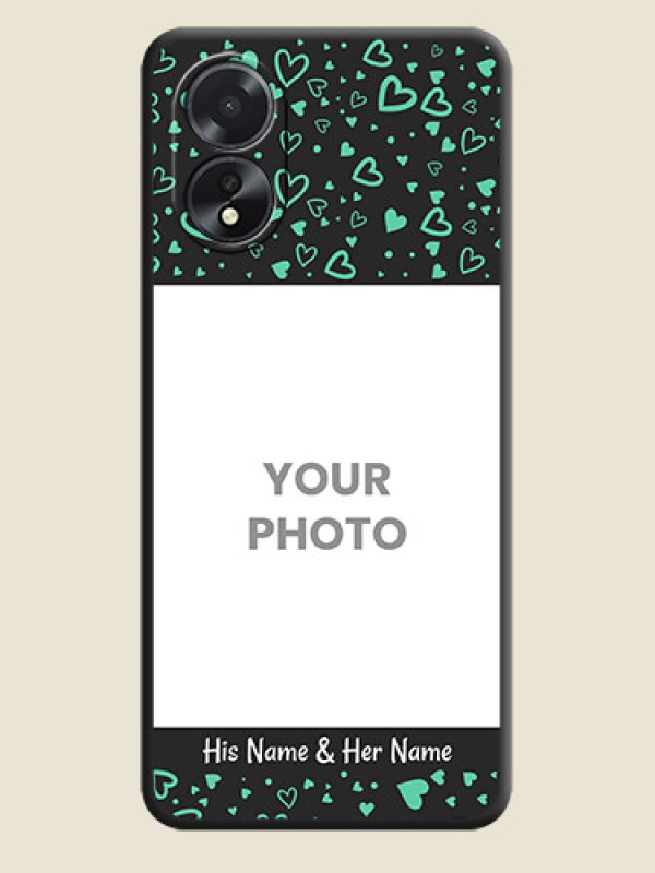 Custom Sea Green Indefinite Love Pattern - Photo on Space Black Soft Matte Mobile Cover - Oppo A18 - alternate view