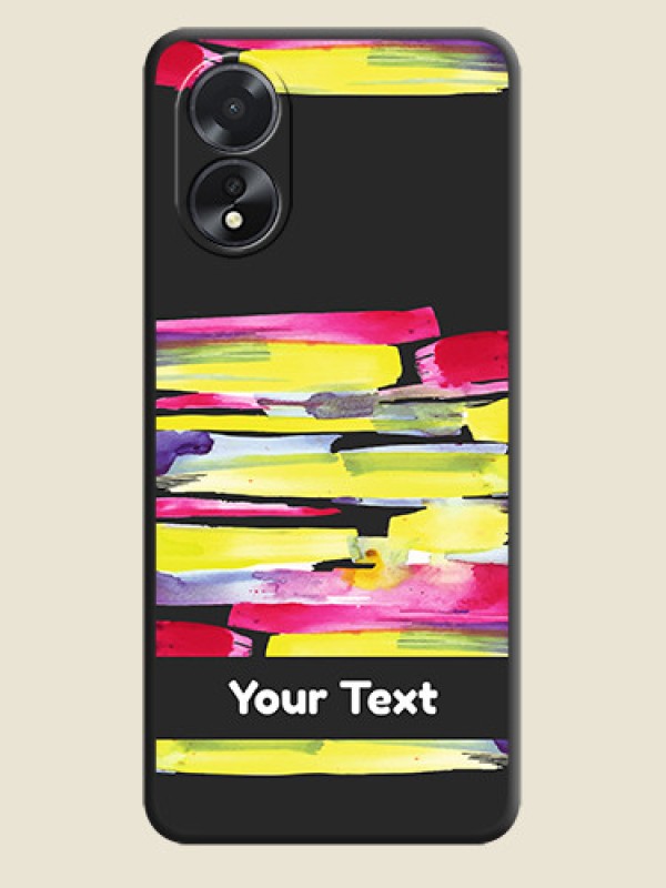 Custom Brush Coloured on Space Black Personalized Soft Matte Phone Covers - Oppo A18 - alternate view