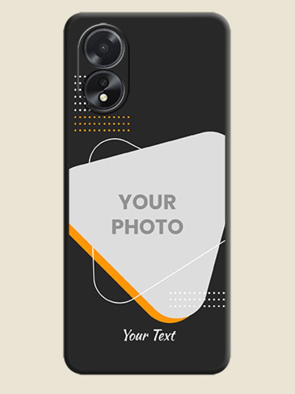 Custom Yellow Triangle - Photo on Space Black Soft Matte Phone Cover - Oppo A18 - alternate view