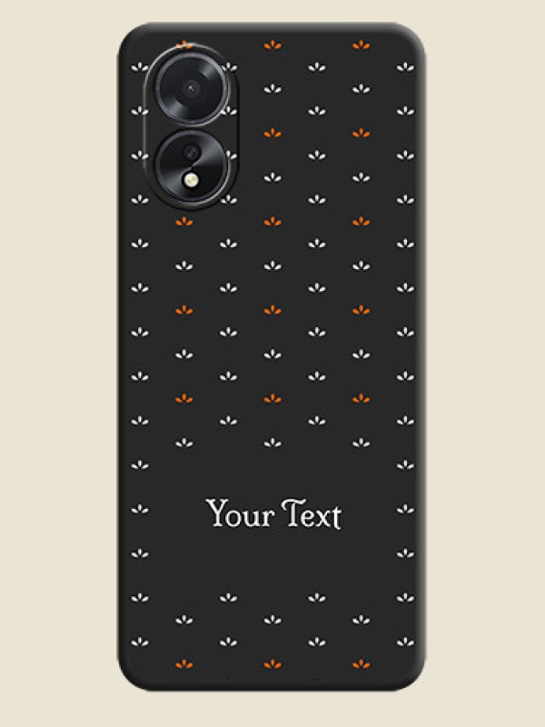 Custom Simple Pattern With Custom Text On Space Black Personalized Soft Matte Phone Covers - Oppo A18 - alternate view