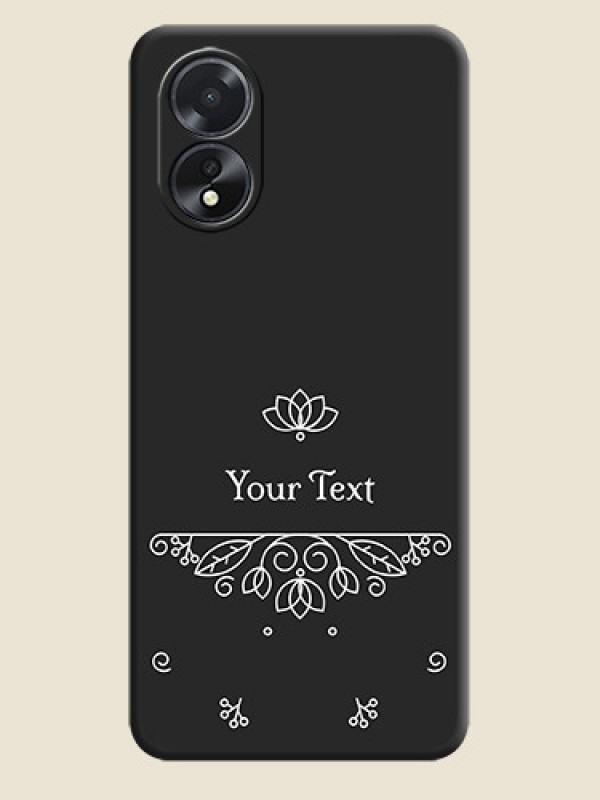 Custom Lotus Garden Custom Text On Space Black Personalized Soft Matte Phone Covers - Oppo A18 - alternate view