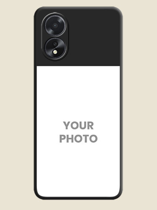 Custom Image Upload With Space Black Color On Custom Soft Matte Mobile Back Cover - Oppo A18 - alternate view