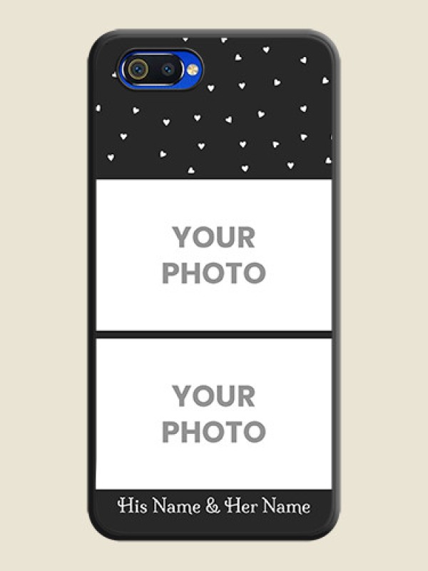 Custom Miniature Love Symbols with Name on Space Black Custom Soft Matte Back Cover - Oppo A1k - alternate view