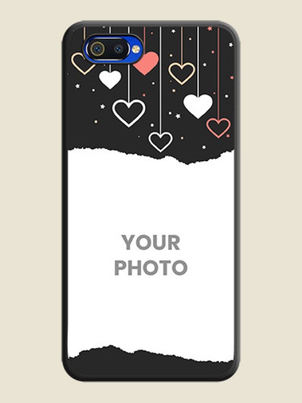 Custom Love Hangings with Splash Wave Picture on Space Black Custom Soft Matte Phone Back Cover - Oppo A1k - alternate view