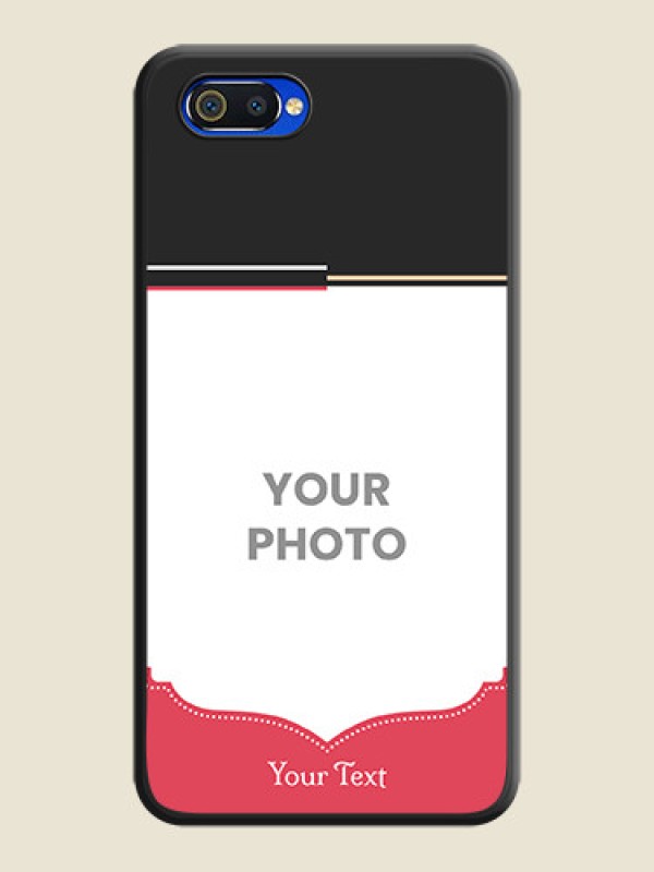 Custom Classic Plain Design with Name on Photo on Space Black Soft Matte Phone Cover - Oppo A1k - alternate view