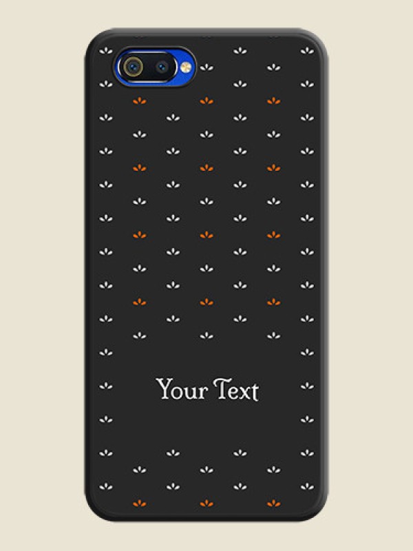 Custom Simple Pattern With Custom Text On Space Black Personalized Soft Matte Phone Covers -Oppo A1K - alternate view