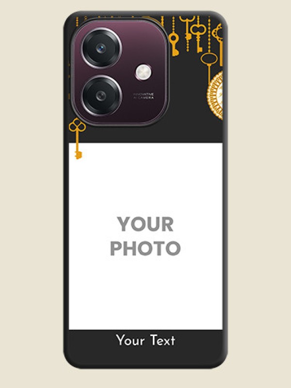 Custom Decorative Design with Text On Space Black Custom Soft Matte Mobile Back Cover - Oppo A3 5G - alternate view